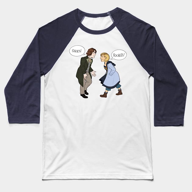 Shoes and Pockets Baseball T-Shirt by quietsnooze